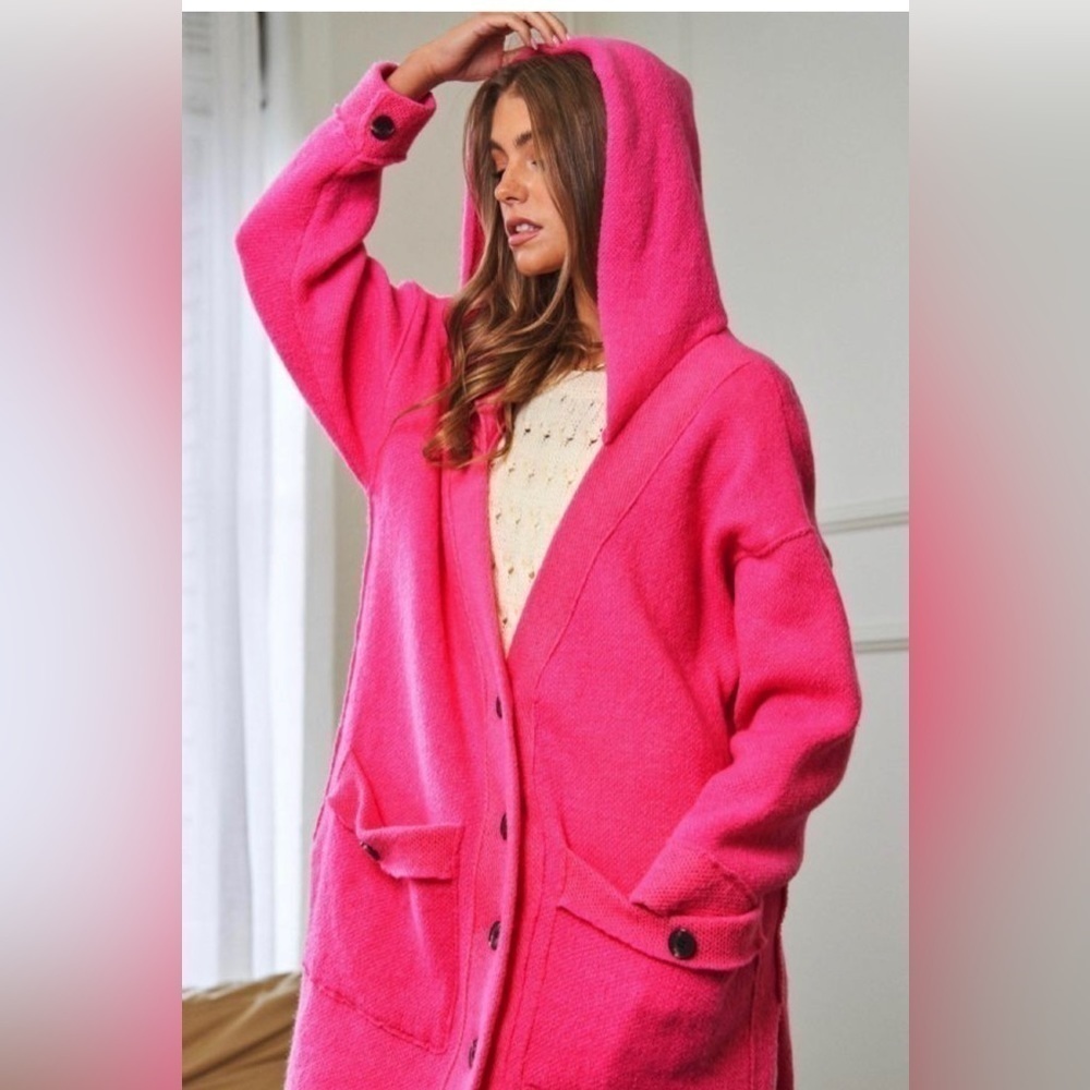 Barbie Hot Pink Sweater w/Hood - Picture 3 of 4